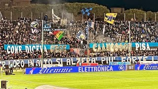 Curva Nord Pisa cori contro Firenze e Fiorentina + tifo contro Catanzaro | Pisa - Catanzaro 26/04/24