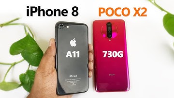 POCO X2 vs iPhone 8  Speed test | Comparison | SD 730G vs A11 Bionic | Apple GPU | Teknoqs