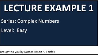 Complex numbers. Geometry. Example 1