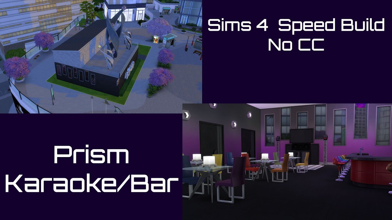 Sims 4 Speed Build Karaoke Bar No CC YouTube