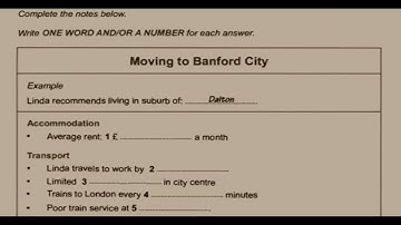 Moving to Banford City IELTS Listening Practice Test | 1080p | HD AUDIO