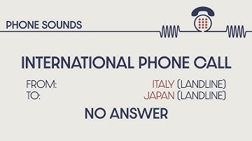 International phone call 07. From Italy to Japan. Call-progress tones. DTMF signals. Sound effects.
