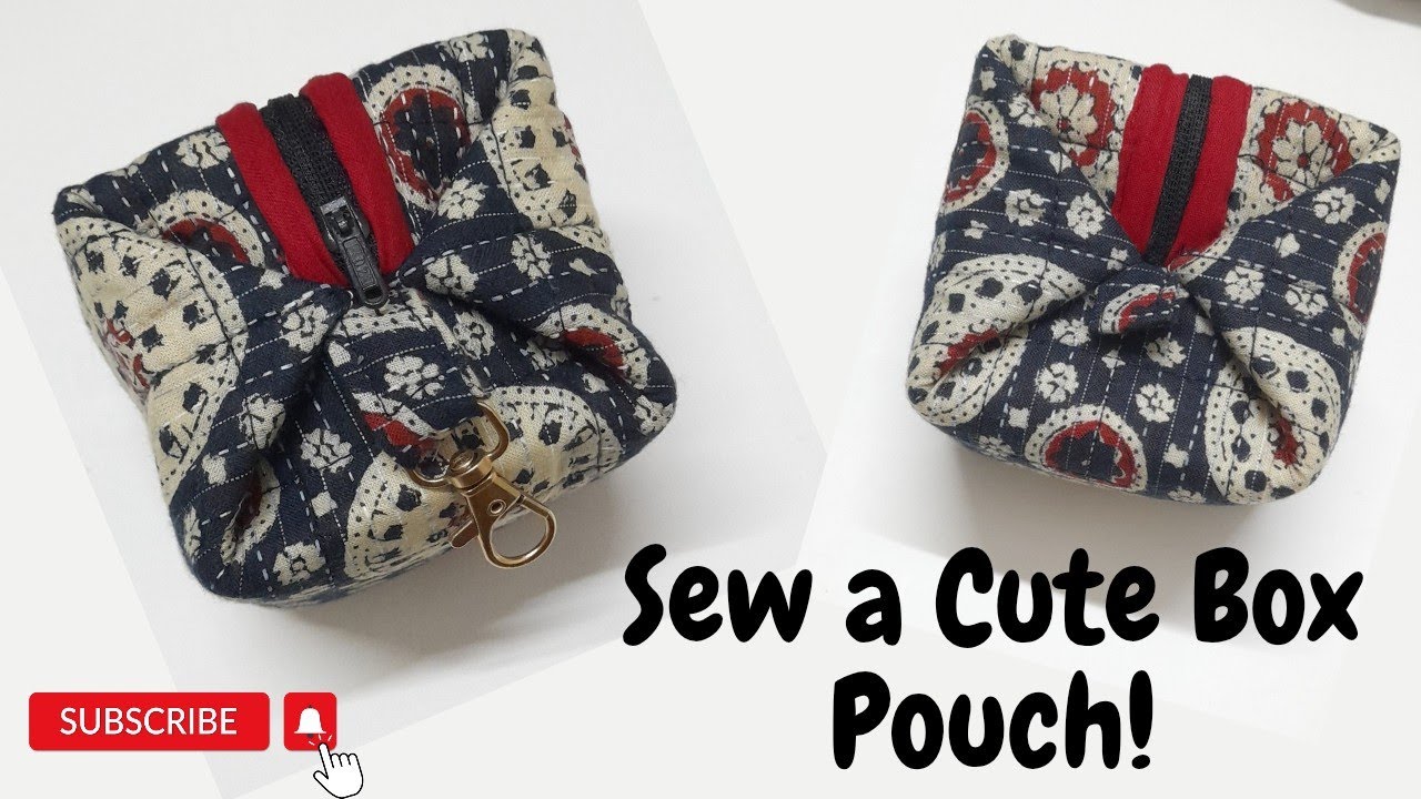 Sewing a Cute Box Pouch/Easy Sewing #sewingtips #boxpouch - YouTube