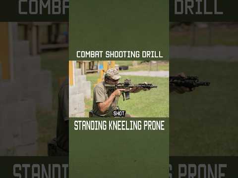 Combat Shooting Drill: Standing Kneeling Prone #shorts #specialforces #greenberet