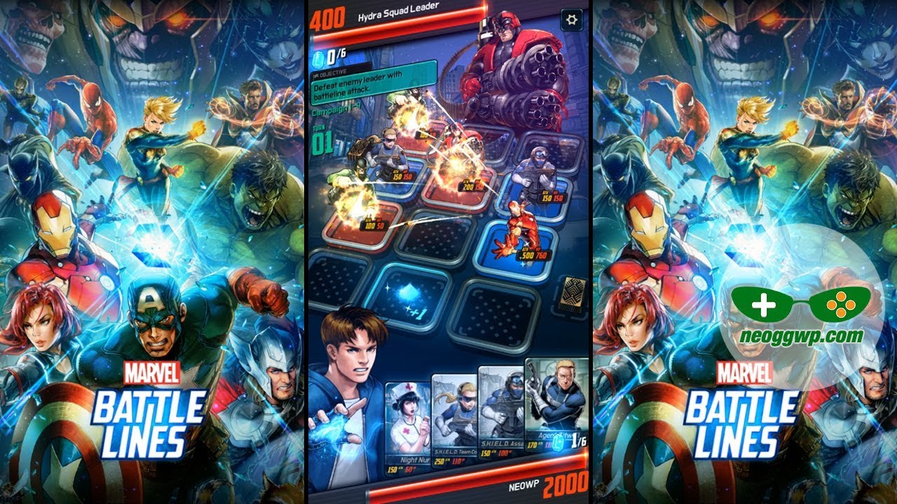 MARVEL Battle Lines (Android iOS APK) Card Tactics Gameplay YouTube