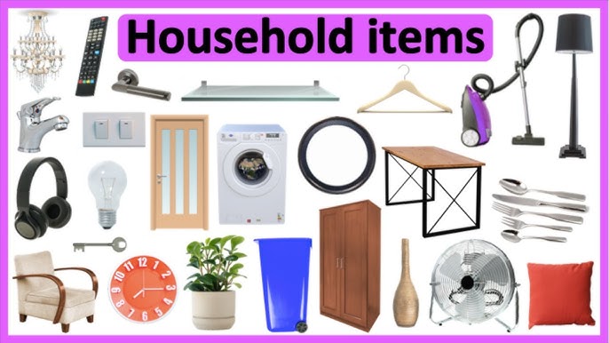 50+ Household Appliances in English