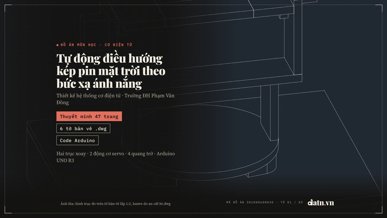 Điều hướng kép pin mặt trời Arduino | Đồ án Cơ điện tử (AutoCAD) - YouTube