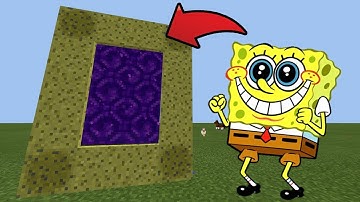 How To Make a Portal to the SpongeBob Dimension in MCPE (Minecraft PE)