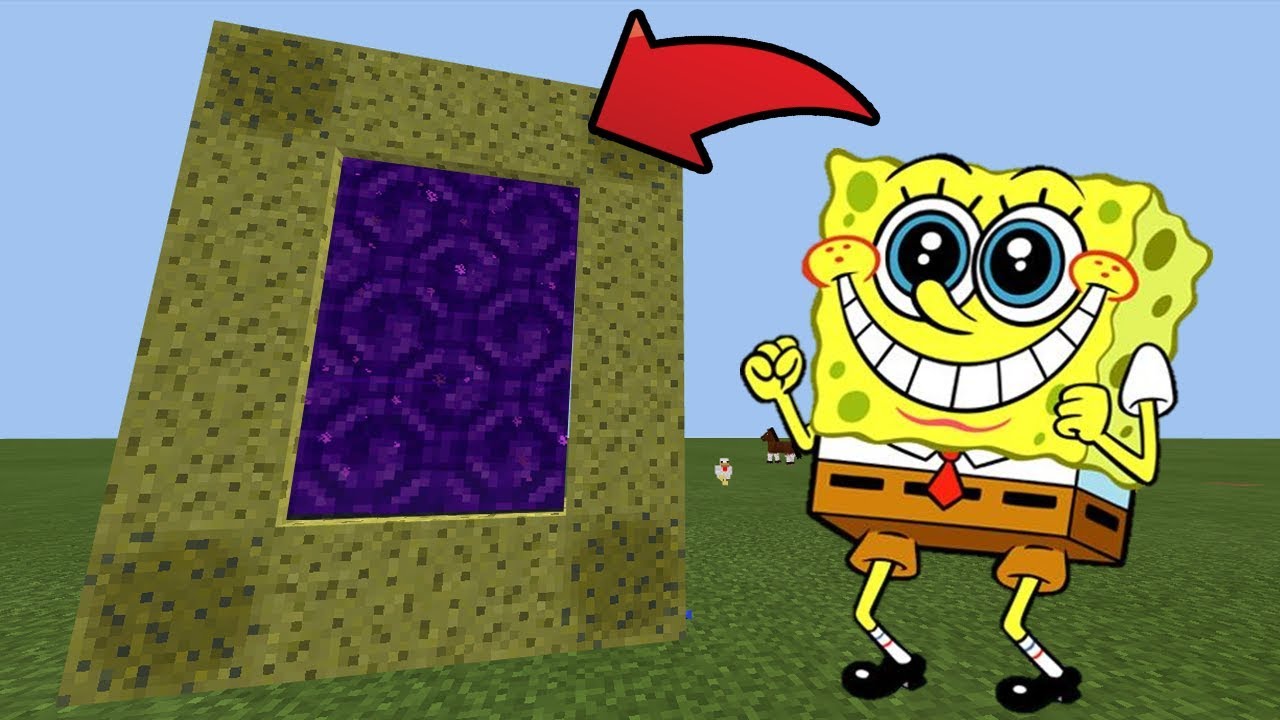 How To Make A Portal To The Spongebob Dimension In Mcpe Minecraft Pe Youtube How To Make A Portal To The Spongebob Dimension In Mcpe Minecraft Pe Youtube
