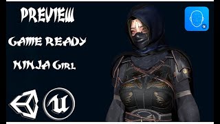 PREVIEW GAME READY 3D Character Ninja Girl screenshot 4