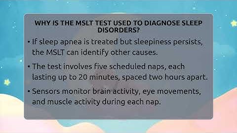 Why Is The MSLT Test Used To Diagnose Sleep Disorders? - Sleep Apnea Support Network