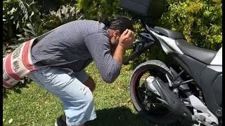 Rich man gives a new motorcycle to this-hard working father 😭 his reaction made us cry!