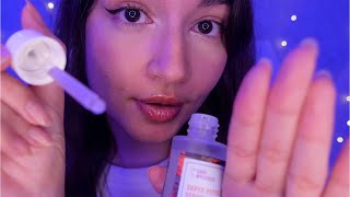 ASMR Friend Does Your Skincare | Lotion, Gum Chewing, RP