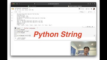 ภาษาไพธอน (Python) - ตัวแปรประเภทสตริง (String)