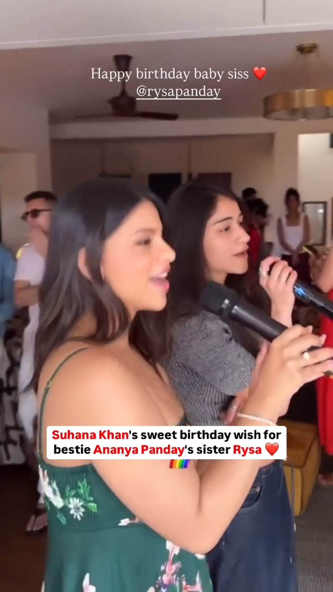 Suhana Khan's ADORABLE birthday wish for Ananya Panday's sister Rysa ? #suhanakhan #shorts