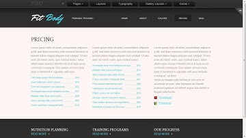Fitness Website Template