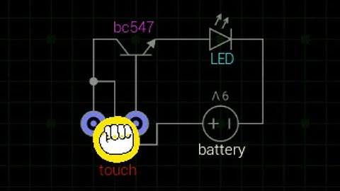 Touch ON OFF switch circuit electronic project//touch switch using transistor bc547.