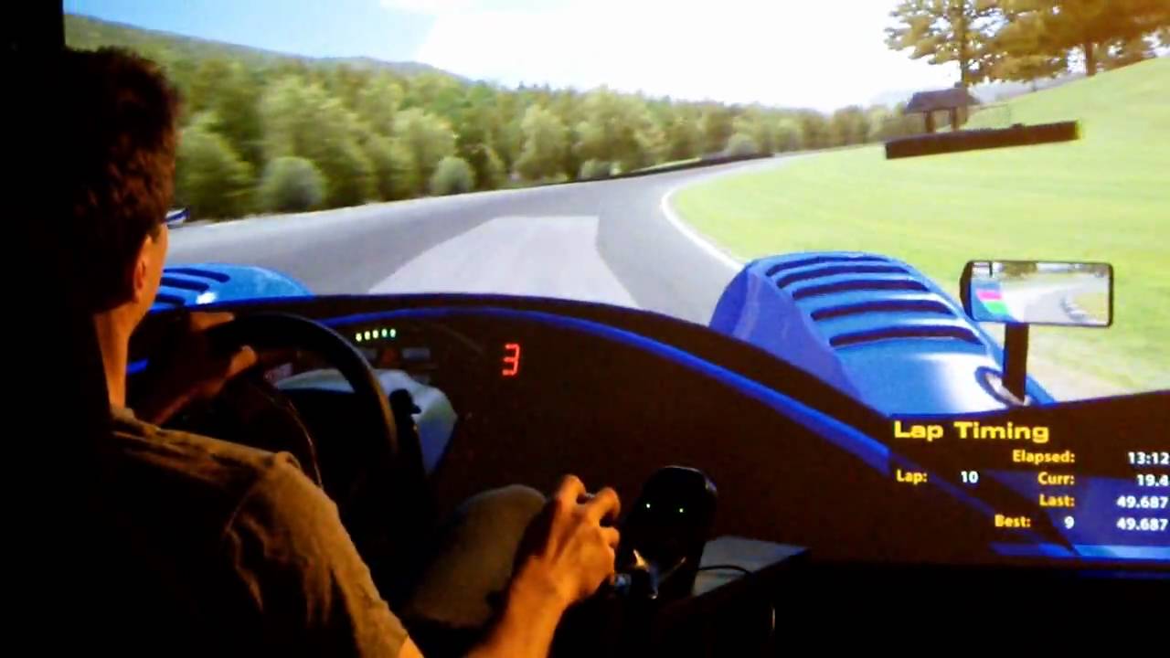 iRACING 120Hz test (Radical SR8 - Lime Rock) Acer H5360 DLP projector