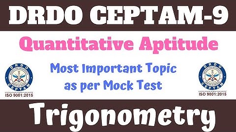 Trigonometry | Quantitative Aptitude| Maths | DRDO Tier-1 Crash Course