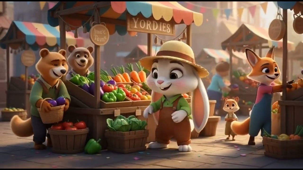 Счастливый день кролика на ферме 🐰🌱 | Милая история про кролика-фермера