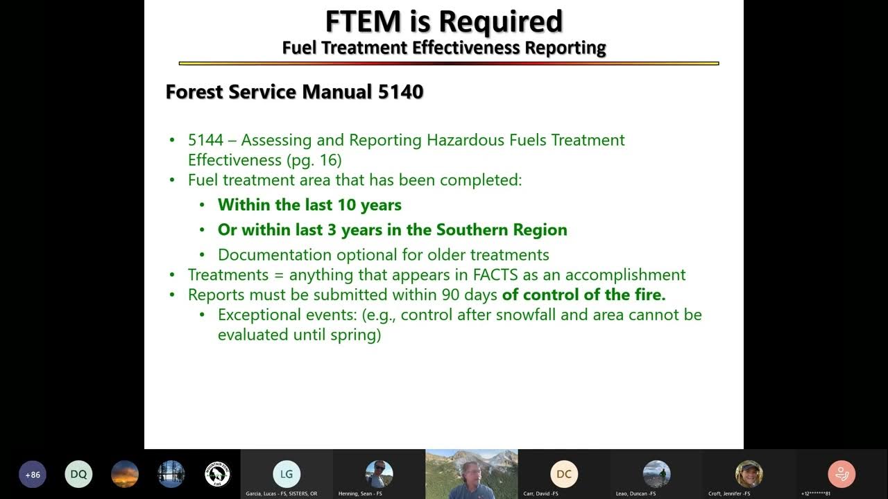FTEM Presentation for the Fuels Community of Practice 6 Jan. 2022