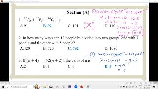 # Grade 12 Math (2026 Old Qs - Ch 5) Section A+B
