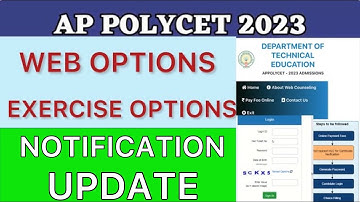 AP POLYCET 2023 WEB OPTIONS LATEST UPDATE | POLYCET EXERCISE OPTIONS NEXT WEEK