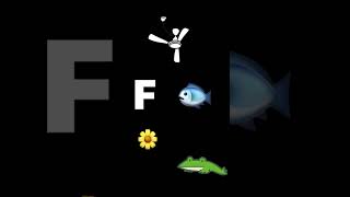 Letter F. Fan, Fish, Frog and Flower. #youtube #shorts Learning To Read Letter F Flowers Shorts