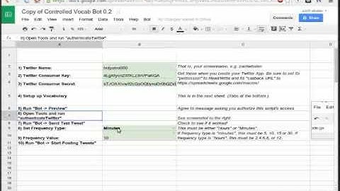 Making a Twitter Bot with a Google Spreadsheet