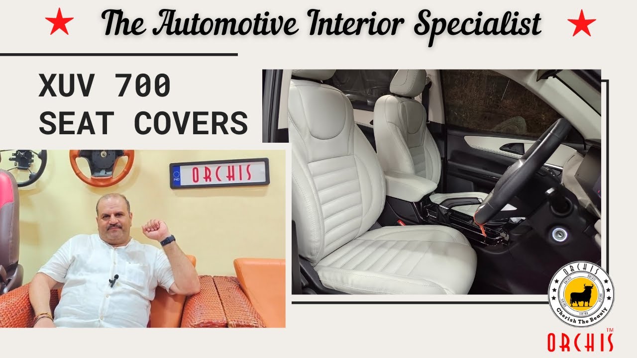 XUV 700 CUSTOMIZED SEAT COVERS XUV 700 NAPA LEATHER SEAT COVERS