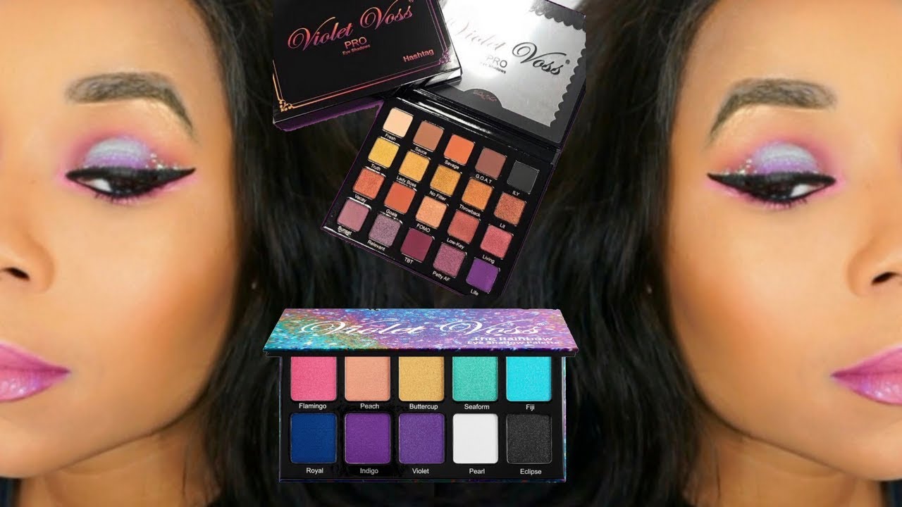 Unicorn Cotton Candy | Violet Voss The Rainbow & Violet Voss Hastag Pro Eyeshadow Palette