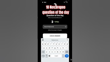 10 November Dropee question of the day