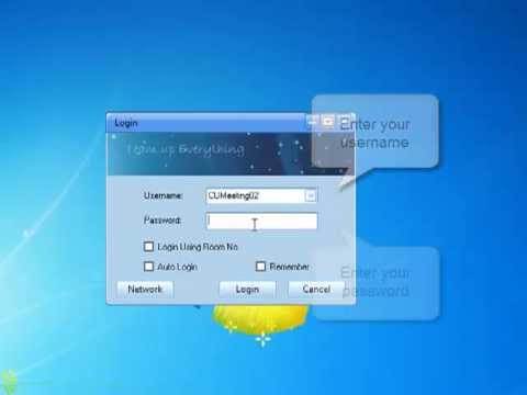 How to login to CUMeeting web based conferencing software