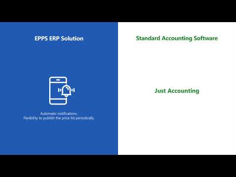 EPPS ERP Solution vs Standard Accounting Software