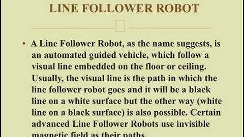 Line follower robot (embedded system and application)