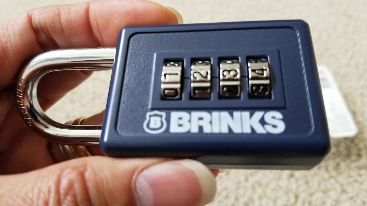 BRINKS 4 Digit Combo Pad Lock + How To Resetting Code