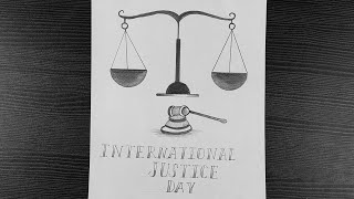 World Day For International Justice Drawing // International Justice Day Drawing // Pencil Drawing