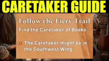 How to "Find the Caretaker of books" Assassins creed mirage (follow the fiery tail)