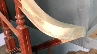Curved Stair Handrails // Skill And Engineering Design And Construction Wooden Stair Handrails
