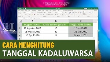 Cara Menghitung Tanggal Kadaluarsa | Belajar Excel
