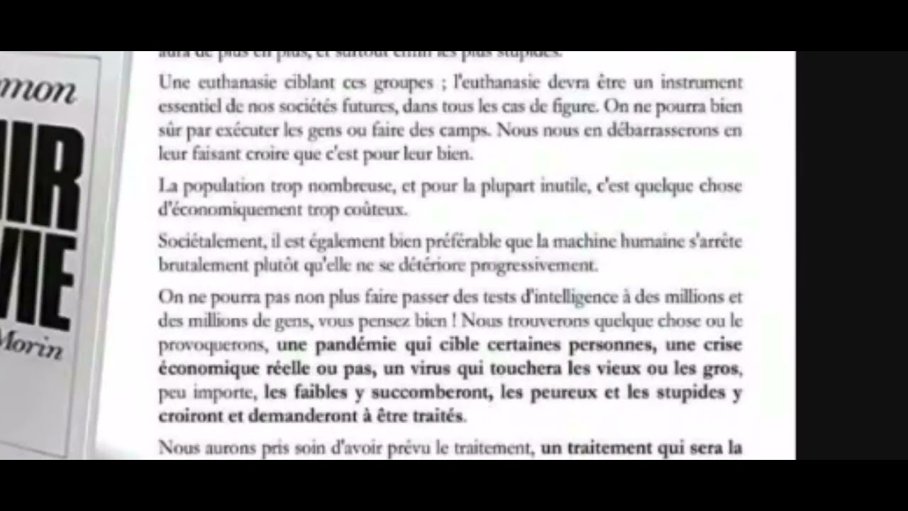 Propheties ou révélations Planifiées de Jacques Attali dans son livre l