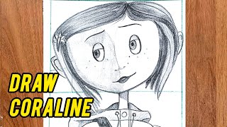 How to Draw Coraline | Easy Step-by-Step Drawing Tutorial | Coraline Drawing Tutorial