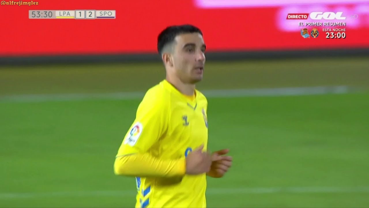 1º Gol de Rober Gonzalez en el UD Las Palmas 3 Sporting 2 | GOL | 