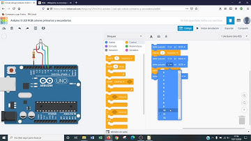 Arduino3 RGB programación bloques desde cero con Tinkercad 😎