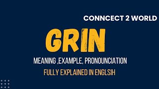 What Does grin    Means || Meanings And Definitions With grin     in ENGLISH