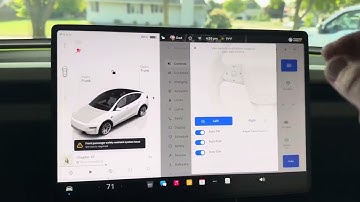 How to adjust side mirrors and steering wheel on a 2026 Tesla Model Y Juniper. 