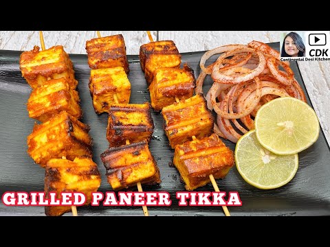 GRILLED PANEER TIKKA | Tandoori Paneer Tikka | Veg Party Starter Recipe  #countrydelight