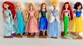 Some Lot's of Disney Princess,. with Unboxing Satisfying video Miniature Dolls No Talking Video ASMR