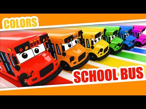 Çocuklarla Otobüste Renkleri Öğrenin | Renkler İngilizce | Okul Otobüsü Renkleri