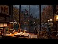 Rainy Autumn Evening 🍁 Smooth Chill Jazz Piano &amp; Candlelight Ambience for Work, Sleep &amp; Relaxation